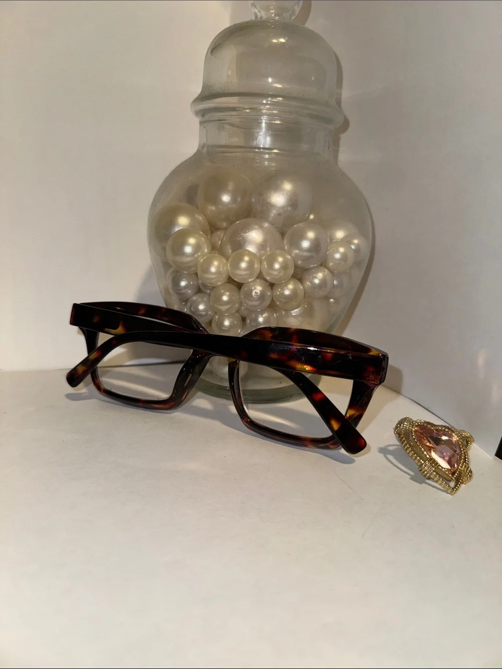Tortoiseshell Square Frame Women's Eyewear - Brown